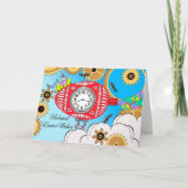 遅れた復活祭の願い、スティームパンクイラストレーション シーズンカード (正面)