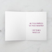 遅れた申し訳ないグレー虎猫子猫プレースホルダフォト カード (内部)