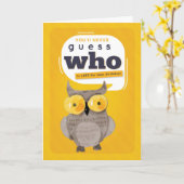 遅れた誕生日おもしろい誰が遅れたか分かる? カード (黄色い花)