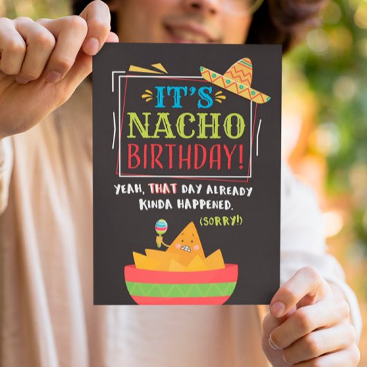 遅れた誕生日おもしろい、NACHO誕生日 カード