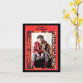 遅れた誕生日おもしろカード カード (黄色い花)