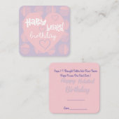 遅れた誕生日お祝いのメモカード ノートカード (正面/裏面)