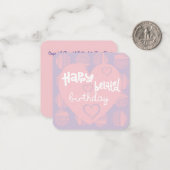 遅れた誕生日お祝いのメモカード ノートカード (正面/裏面インサイチュ)