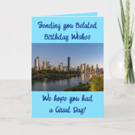 遅れた誕生日の願いを写真の青を追加 カード