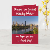 遅れた誕生日の願い事を写真の赤を追加 カード (黄色い花)