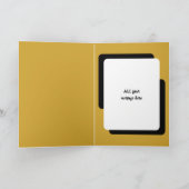 遅れた誕生日の願い写真の金ゴールドを追加 カード (内部)