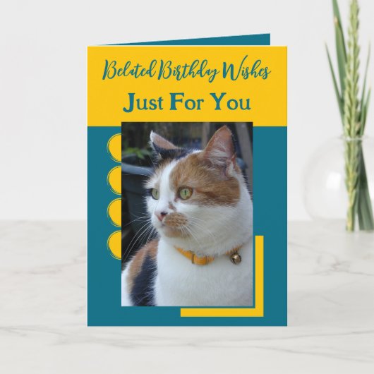遅れた誕生日は、あなただけのブルーイエローを願う カード (正面)