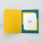 遅れた誕生日は、あなただけのブルーイエローを願う カード (内部)