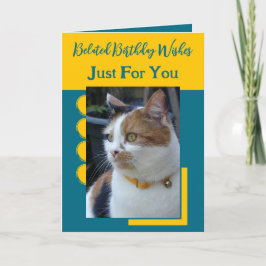 遅れた誕生日は、あなただけのブルーイエローを願う カード