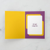 遅れた誕生日は、あなただけの紫色の黄色を願う カード (内部)