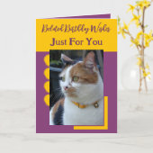 遅れた誕生日は、あなただけの紫色の黄色を願う カード (黄色い花)