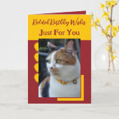 遅れた誕生日は、あなただけの赤い黄色の願い カード (黄色い花)