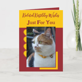 遅れた誕生日は、あなただけの赤い黄色の願い カード