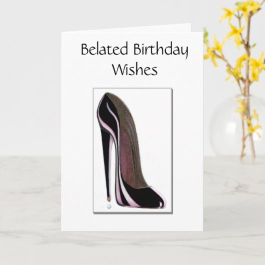 遅れた誕生日カード カード (黄色い花)