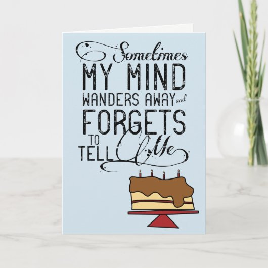 遅れた誕生日カード カード (正面)