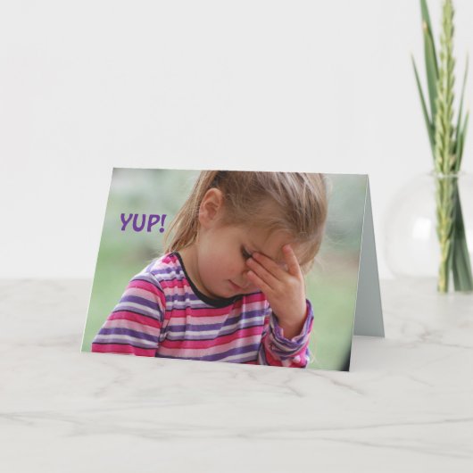 遅れた誕生日カード 恥ずかしい サンキューカード (正面)