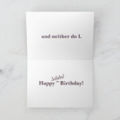 遅れた誕生日ゾウ カード (内部)