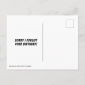 遅れた誕生日ポストカード ポストカード (裏面)