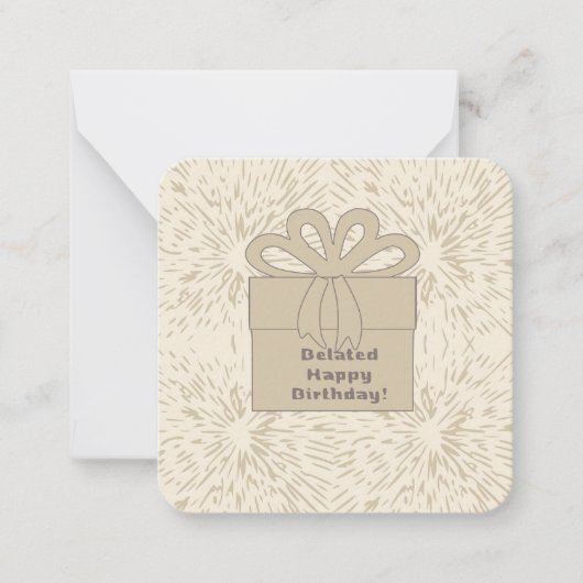 遅れた誕生日願い ノートカード (正面)