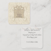 遅れた誕生日願い ノートカード (正面/裏面)