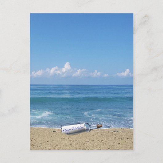 遅れた誕生日願い ポストカード (正面)