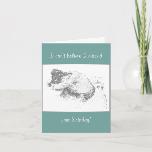 遅れた誕生日 カード (正面)