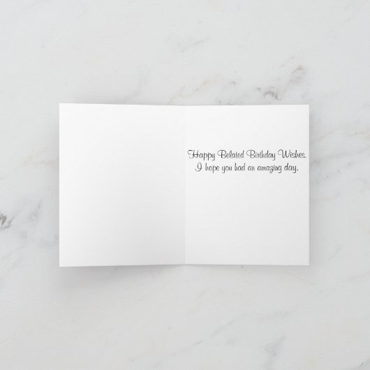 遅れた誕生日 カード (内部)