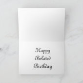 遅れた誕生日 カード (内部)