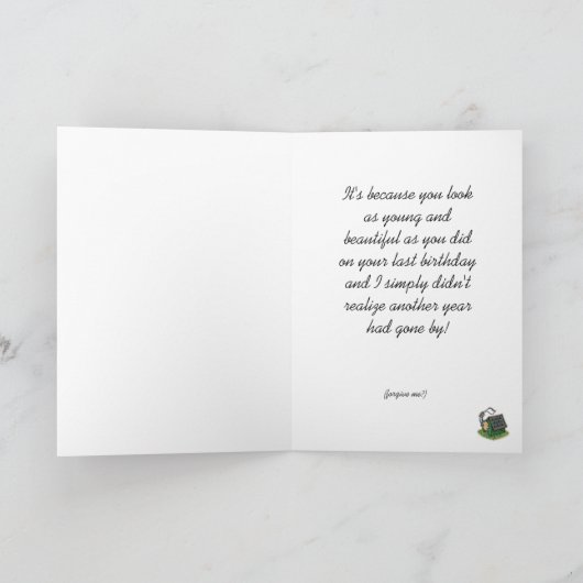 遅れた誕生日 カード (内部)