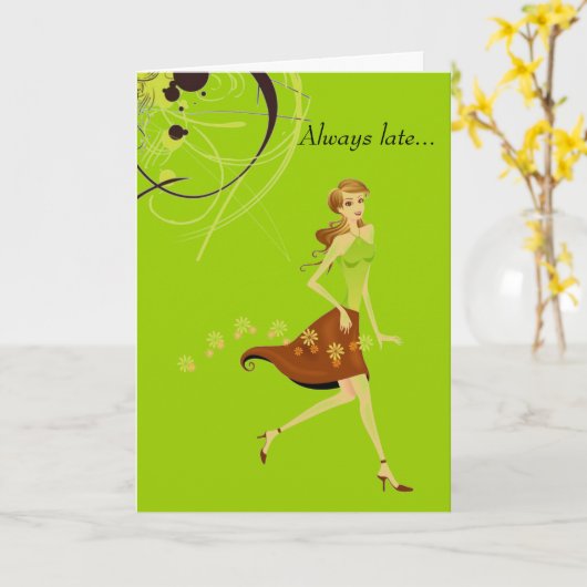 遅れた誕生日 カード (黄色い花)