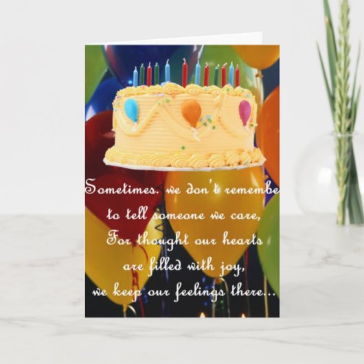 遅れた誕生日 カード (正面)