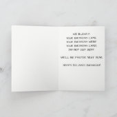 遅れた誕生日:漫画のカタツムリと亀 カード (内部)