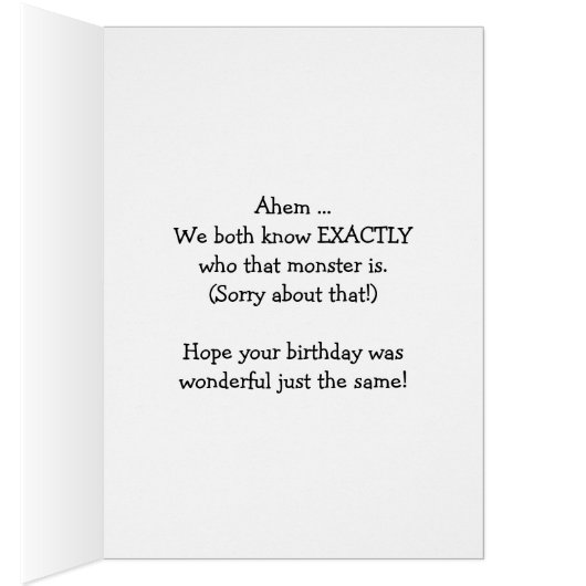 遅れた誕生日 – 遅れたモンスターの種類は? (内側 (右))