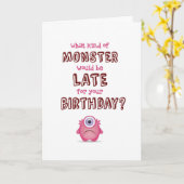 遅れた誕生日 – 遅れたモンスターの種類は? カード (黄色い花)