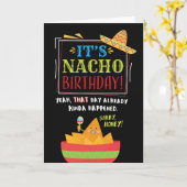 遅れた誕生日、配偶者、それがNACHO誕生日カード カード (黄色い花)