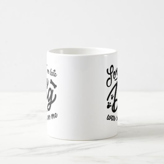 遅れてごめんなさい コーヒーマグカップ (中央)