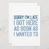 遅れてごめんなさい サンキューカード (正面/裏面)