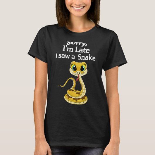 遅れてごめんねスネークボールPython Tシャツ (正面)