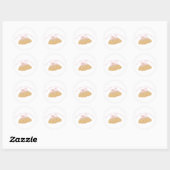 遅れてごめんね、甘いものが食べたかったの かわいい女子 ラウンドシール (シート)