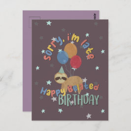 遅れてごめん。お誕生日おめでとう ポストカード