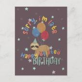 遅れてごめん。お誕生日おめでとう ポストカード (正面)