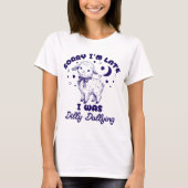 遅れてごめん ダラダラしてたの Funny Sheep Tシャツ (正面)
