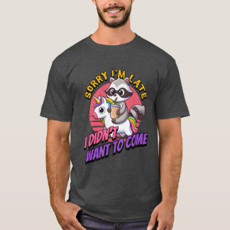 遅れてごめん 来たくなかった ヴィンテージ Tシャツ