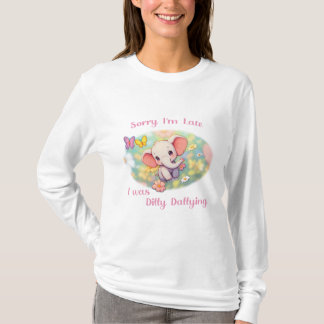遅れてすみません Tシャツ
