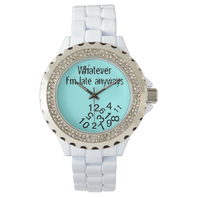 遅れても数に落ちても 腕時計 (正面)