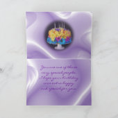 遅れてデイジーのお誕生日ケーキカードはそれを個人化します カード (内部)