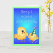 遅れてバースデー・カード カード (黄色い花)
