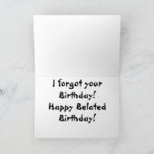 遅れてバースデー・カード カード (内部)