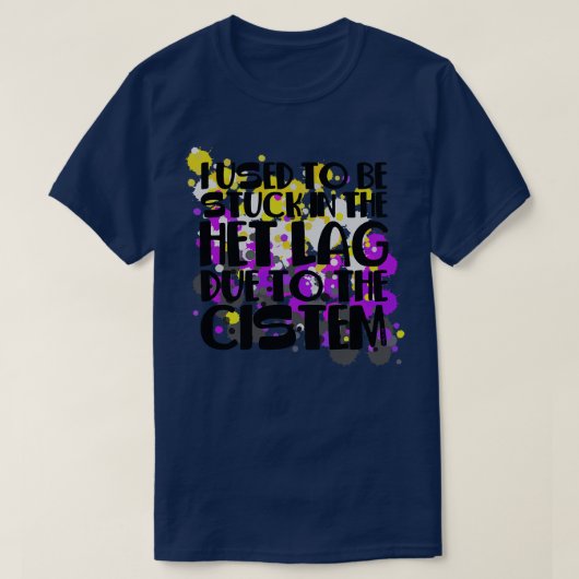 遅れて動けなくなる Tシャツ (デザイン正面)