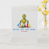 遅れて誕生日 カード (黄色い花)